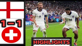 England vs Switzerland 1 1 Highlights  euro Cup 2024 swiss [upl. by Nnayd]