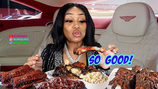 Bloveslife Update BBQ amp Jerk Chicken Mukbang [upl. by Raquel670]