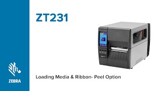 How to Load Media with the Peel Option on a ZT231 Printer  Zebra [upl. by Geis]