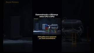 A diferença entre CPU e GPU nvidia investimentos economia tecnologia shorts [upl. by Ahsiet]