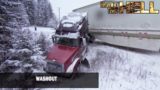 Washout  Highway Thru Hell  Best Traffic Rescue Movie 2024 [upl. by Annerahs154]