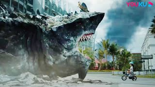 【CLIP】Big Shark mutated again after eating people in the city  Land Shark  YOUKU MONSTER MOVIE [upl. by Cyprus704]