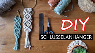 DIY  Makramee Schlüsselanhänger für Anfänger  makrameenia [upl. by Ayotl914]