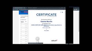 Skillsoft Cómo descargar el Certificado [upl. by Elkraps]