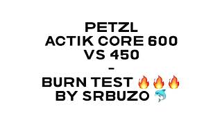 Petzl Actik Core 600 VS 450 burn test with AAA battery [upl. by Nillad]