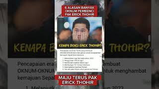 KENAPA BENCI ERICK THOHIR  PADAHAL SEPAK BOLA INDONESIA MAJUshorts [upl. by Atteugram]