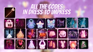 ALL CODES IN DRESS TO IMPRESS UPDATED  OUTFIT HALLOWEEN🦄⭐roblox dresstoimpress codes [upl. by Locke662]