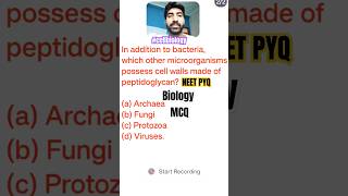 Cell biology NEET PYQ neet  pyqs  biology  botany  dssir cbse pwt education mcq [upl. by Ecydnak]