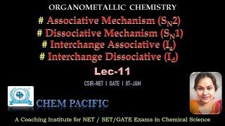 Associative amp Dissociative Mechanism and Interchange Associative amp Dissociative I Lec11 [upl. by Athalla]