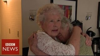 Record breaking twins meet after 78 years apart  BBC News [upl. by Katrinka]