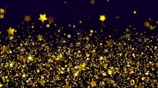 Shimmering Gold Stars  Free Stock Video Background Loop [upl. by Ennairek]