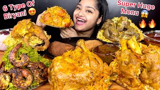 CHICKEN BIRYANI MUTTON BIRYANI EGG BIRYANI KALEJI BIRYANI FISH BIRYANI PRAWNS BIRYANI  MUKBANG [upl. by Klinges]