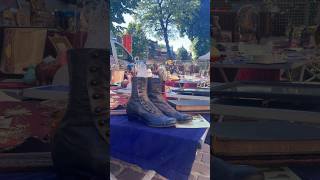 Boots from the past 🇧🇪Antique market [upl. by Yenitsed]