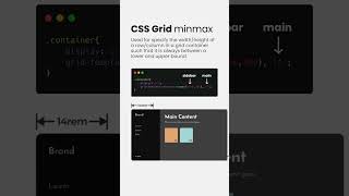 The minmax function in CSS can be used inside a grid row or column template property [upl. by Nutsud863]