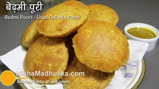 Bedmi Puri Recipe Urad dal mixed  Bedmi Poori Recipe video [upl. by Niamor226]