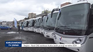 Region Nové CNG autobusy začnou jezdit v kraji od ledna 2024 TV Západ [upl. by Eilsel]