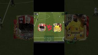 Schmeichel vs Maignan who is better  fcmobile [upl. by Ledah866]