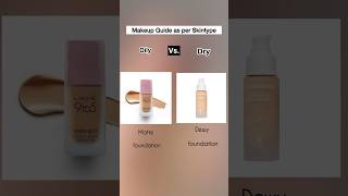 Makeup Guide As Per SkintypeOily vs Dry Skin dryskin oilyskin combinationskin makeupguide [upl. by Turrell]