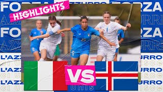 Highlights ItaliaIslanda 33  Under 17 femminile 4 ottobre 2022 [upl. by Nosilla775]