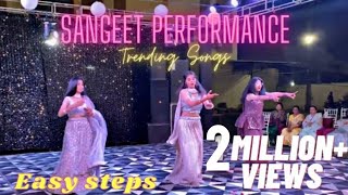 Sangeet Dance by Grooms Sisters  Nach de ne saare  Badhai ho sangeet dance dancevideo [upl. by Croix]