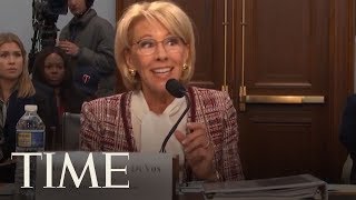 Betsy DeVos Defends Slashing Funds For The Special Olympics  TIME [upl. by Akselaw]