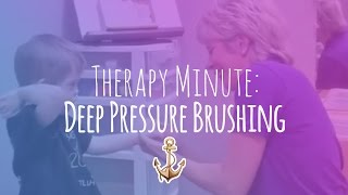 Therapy Minute Deep Pressure Brushing [upl. by Dorsey]