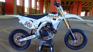 My New SUPERMOTO CRF450R [upl. by Melvena]