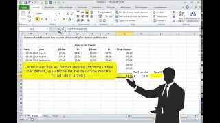 Format heures personalisés calculer des heures de travail et le salaire [upl. by Ellekcir659]