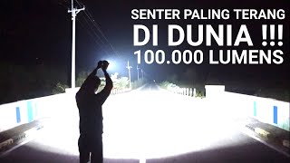 🔥100000 LUMENS strongest flashlight in the WORLD SENTER PALING TERANG DIDUNIA IMALENT MS18 ‼️ [upl. by Retrac434]