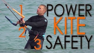 Safety Systems kiteboard  power kite tutorial [upl. by Noman]