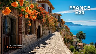 Eze France  French Village Tour of one of the Most Beautiful Villages in France  4k video walk [upl. by Latham745]