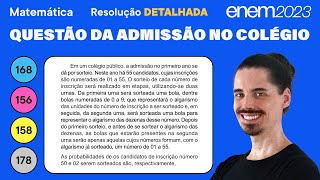 🔵 Questão da admissão no colégio ENEM 2023 Matemática Detalhada  Probabilidade [upl. by Law29]