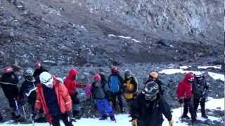 Curso de Alpinismo XIX  Técnica para detención de caída en Glaciar 34 [upl. by Yrdnal922]