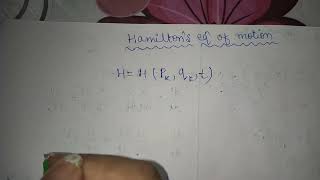 Hamiltons equation of motion classical physics notes [upl. by Collar]