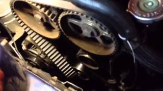 Pt cruiser timing belt change part 2 [upl. by Annawat]