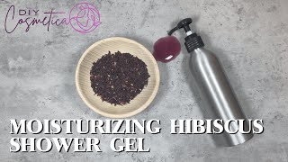 DIY  How to make HIBISCUS SHOWER GEL Recipe and tutorial  4K [upl. by Dyoll343]