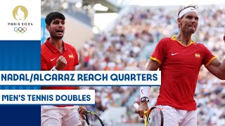 🇪🇸 Nadal  Alcaraz through to third round in mens doubles tennis 🎾  Paris 2024 Highlights [upl. by Ellenor431]