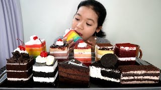 MUKBANG 10 SLICE CAKE [upl. by Lac]