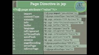 Jsp tutorial in hindi lec12page directive in jsp in hindi [upl. by Currier]