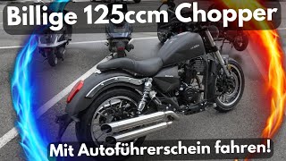 125ccm BILLIGER CHINA CHOPPER B196  MIT AUTOFÜHRERSCHEIN Motorrad 2024 Luxxon Silverglide 125ccm [upl. by Kokoruda781]