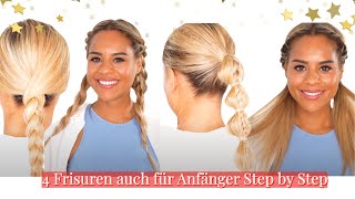 Frisuren für mittel Haare  Flechtfrisuren für Anfänger  Leichte amp schnelle Alltagsfrisuren [upl. by Onairam]