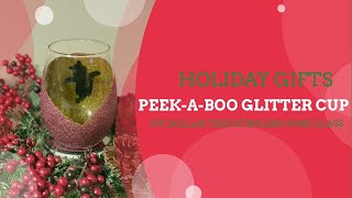 Week of Holiday DIY Gifts  Day 4 Glitter Wine Glass [upl. by Erda530]