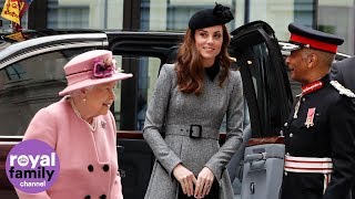 Queen and Duchess of Cambridge treated to spectacular views of London [upl. by Aicala659]