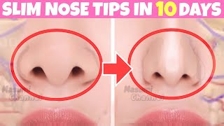 SLIM NOSE TIPS EXERCISES Make Nose Tips Smaller Sharper  Fix Fat Round Nose [upl. by Bibah]