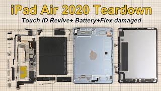 iPad Air 42020 TeardownTouch ID Revive  Battery amp Flex damaged Teardown difficulty level UP [upl. by Gnes811]