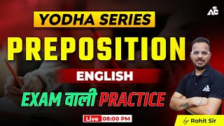 Preposition  Preposition in English  PSSSB Mahayudh  English for All Punjab Govt Exams  26 [upl. by Sklar]