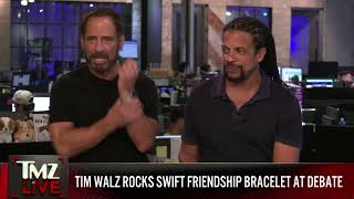 TMZ LIVE On Demand Tim Walz Rocks Swift Friendship Bracelet at Debate [upl. by Delsman]