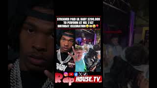 Streamer pays around 200k to have Lil Baby perform at his b day celebration 🤑💵 [upl. by Yentterb510]