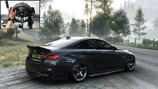 BMW M4 F82  Forza Horizon 5  Steering Wheel Gameplay [upl. by Ehud]