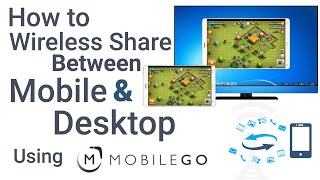 How to Wireless Share Between Mobile and Desktop Using MobileGO [upl. by Amir]